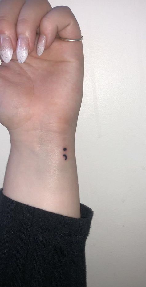 Sharpie Tattoos, Semicolon Tattoo, Petite Tattoos, Different Meaning, Small Hand Tattoos, Stylist Tattoos, Classy Tattoos, Discreet Tattoos, Dainty Tattoos