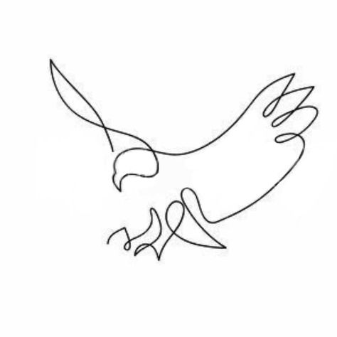 Eagle Silouhette Tattoo, Eagles Drawing Easy, Single Line Eagle Tattoo, Single Line Hawk Tattoo, Eagle Simple Tattoo, Hawk Tattoo Minimalist, Pretty Eagle Tattoo, Hawk Outline Tattoo, Minimal Hawk Tattoo