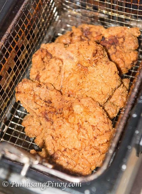 How Do You Fry Pork? - Panlasang Pinoy Deep Fried Pork Chops Boneless, Deep Fried Pork Tenderloin, Deep Fried Pork Chops Bone In, Deep Fried Pork Chops, Fried Pork Steak, Fried Boneless Pork Chops, Breaded Pork Tenderloin, Pork Chops Bone In, Fried Pork Chop Recipes