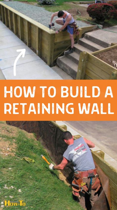 Tired of that unused sloping space? Turn challenges into opportunities with a wood retaining wall. By introducing levels and steps, you not only tackle erosion concerns but also carve out functional spaces. Dive into designs and techniques tailored for every gradient. Home Renovation Tips & Home Improvement DIY Backyard Retaining Wall Ideas, Backyard Retaining Wall, Outdoor Curb Appeal, Sleeper Retaining Wall, Retaining Wall Steps, Retaining Wall Ideas, Diy Retaining Wall, Wood Retaining Wall, Backyard Retaining Walls