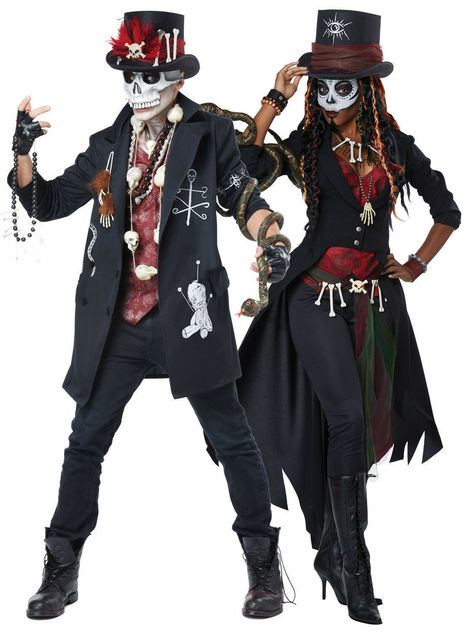 Voodoo Man, Warlock Costume, Couples Fancy Dress, Voodoo Costume, Voodoo Halloween, Doctor Halloween, Unique Couple Halloween Costumes, Funny Couple Halloween Costumes, Mens Fancy Dress