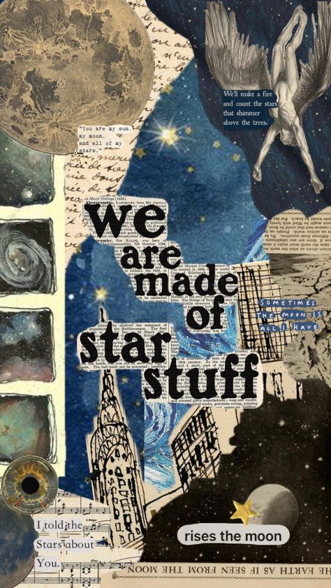 space #space #stars #aesthetic #blue #moon #galaxy #discover #foryou Galaxy Scrapbook Ideas, Yearbook Space Theme, Space Themed Scrapbook, Galaxy Journal Ideas, Space Journal Aesthetic, Space Scrapbook Ideas, Space Collage Wallpaper, Moon Collage Aesthetic, Journal Space Theme