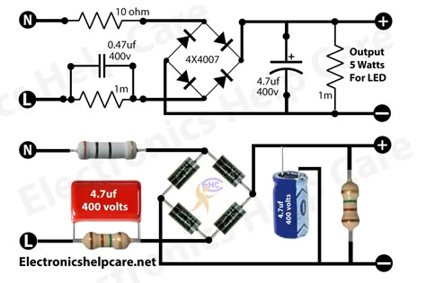 Power Supply Circuit Diagram, Simple Electronic Circuits, Electronics Projects For Beginners, Power Supply Design, Circuit Components, Ac To Dc, Electronic Circuit Design, Power Supply Circuit, Electrical Circuit Diagram