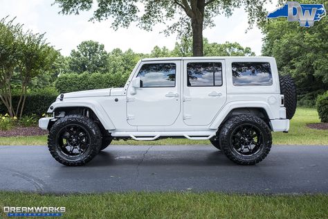 All White Jeep — Dreamworks Motorsports Jeep Wrangler White, Posh Cars, White Jeep Wrangler, 4 Door Jeep Wrangler, New Jeep Wrangler, White Jeep, Cars Jeep, 2015 Jeep Wrangler, Jeep Ideas