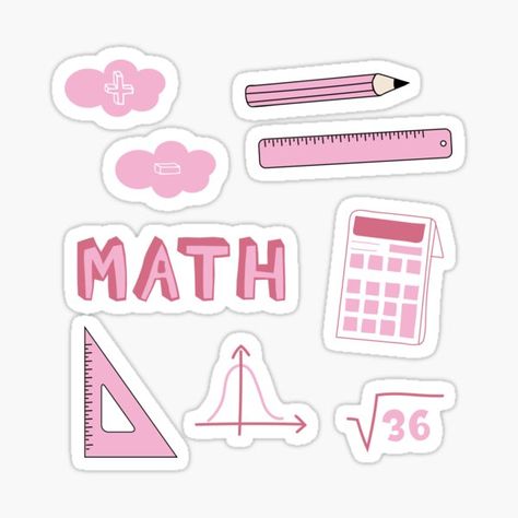 Subject Stickers, Math Subject, Math Design, School Book Covers, Bell Curve, Penanda Buku, Bullet Journal Banner, Preppy Stickers, Homemade Stickers