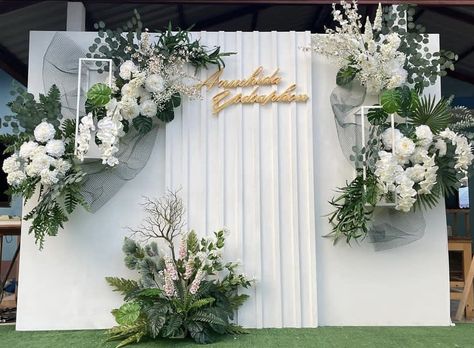 Formal Backdrop, Dekorasi Wedding, Wedding Backdrops, Dream Wedding Decorations, Wedding Event Decor, Flower Installation, Floral Backdrop, Background Decoration, Party Backdrop