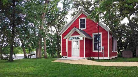 Adorable Converted Schoolhouse in Wisconsin Is Ready for the Honor Roll Converted Schoolhouse, Refinish Wood Floors, Single Story Homes, Floating Staircase, Cedar Siding, Old Houses For Sale, Honor Roll, A Town, Custom Home Builders