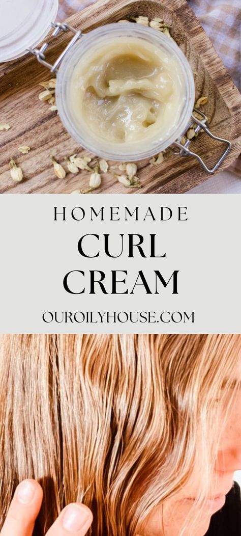 Diy Natural Curl Cream, Diy Natural Curly Hair Cream, Diy Hair Cream For Curly Hair, Shea Butter Hair Cream Diy, Diy Curling Cream, Curling Cream For Wavy Hair, Wild Yam Cream Recipe Diy, Diy Wild Yam Cream, Diy Hair Oil For Frizz