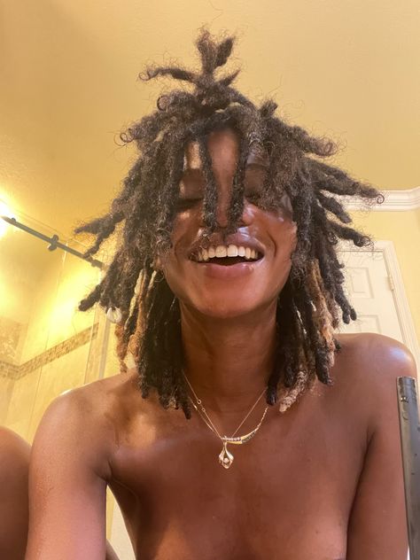 Type 3 Hair Locs, Afro Pick In Hair, Female With Dreads, Females With Dreads, Thick Freeform Locs, Layered Locs Long, Dreads On Girls, Dreads Medium Length, Girl Dreadheads