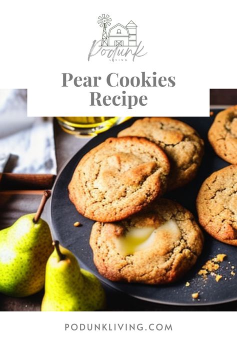 Baking Pears Recipe, Fresh Pears Recipes, Fresh Pear Recipes Healthy, D'anjou Pear Recipes, Recipes With Fresh Pears, Pear Cookies Recipes, Pear Baking Recipes, Frozen Pear Recipes, Pear Blondies