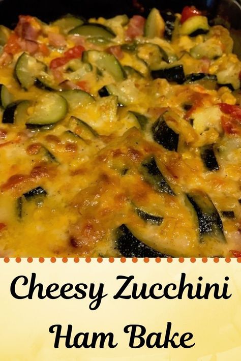 This cheesy zucchini ham bake is a one-dish meal that your family will request over and over. It's not only delicious but it is also filling, making it the perfect dish to cook for large crowds. #potluck  #easydinner #familydinner #zucchini #casserole #recipes #baked Ham And Squash Recipes, Ham Zucchini Casserole, Zucchini And Ham Recipes, Best Zucchini Casserole Recipes, Summer Ham Recipes, Ham And Zucchini Recipes, Ham Recipes For Dinner Main Dishes, Ham Zucchini, Recipes For Leftover Ham