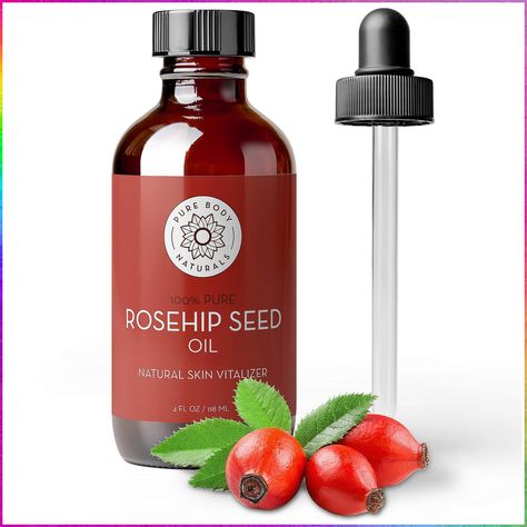 Rosehip Oil Facial Oil for Face, Nails, Hair and Skin, Rosehip Seed Oil by Pure Body Naturals, 4 Fl. Ounce Face Nails, Skin Natural Remedies, Dry Itchy Skin, Anti Aging Oils, Oil For Hair, Rosehip Seed Oil, Dry Oil, Oil Moisturizer, Natural Moisturizer