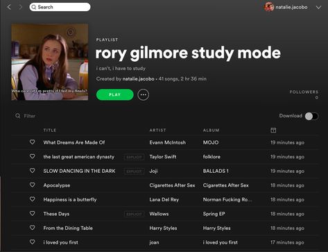 Songs To Play While Studying, Rory Gilmore Music List, Studying Playlist Names, Romanticizing School Playlist, Study Playlist Names, Academic Validation Playlist, Study Playlist, Indie Music Playlist, Song Recs