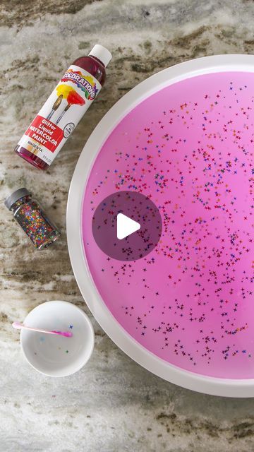 Pervin on Instagram: "Water surface tension experiment 🧫

Just a little bit of water (less than half an inch here) + glitter (or spices like black pepper - something light that will float but not dissolve in water) + dish soap = 💥 

Science behind it: water molecules like to stick together creating surface tension and dish soap is great at breaking that (glitter makes it more visible for us)⚡️

I added some liquid watercolour paint to make it look like the magenta sky we saw last night 💜 

We were up late watching the Canada Day fireworks last night and my 5yo was talking about it when he woke up this morning, so I wanted to set up a quick fireworks activity for him 🎆

Inspired by @ohhappyplayday recent 4th of July themed fireworks reel, I thought I could just use water instead of milk Milk Fireworks, Hand Washing Activity, Canada Day Fireworks, Magic Milk, Surface Tension, Liquid Watercolor, Water Molecule, Water Surface, Watercolour Paint