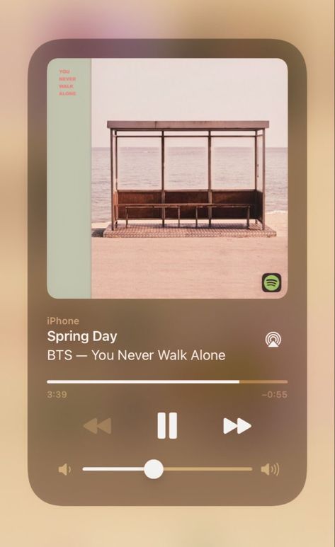 Songs Lyrics Aesthetic, Spring Day Bts, Spotify Screenshot, Spotify Template, Spotify Wallpapers, Spotify Edit, Bts Spotify, Spotify Song Lyrics, Bts You Never Walk Alone