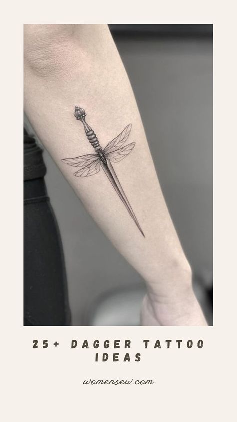 Sword Tattoo Fine Line Warrior Tattoo, Bravery Tattoo Symbol, Tattoo Swords Woman, Bow And Arrow Tattoo Designs, Dager Tattoos For Women, Heart With Swords Tattoo, Small Dagger Tattoo, Blade Tattoos For Women, Tattoo For Strength