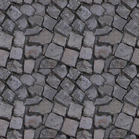 Cobblestone Texture Tiled 2x2 by KuroyumeGD Cobblestone Floor, Cobblestone Texture, Permeable Driveway, Gothic Kitchen, Game Textures, Material Textures, Scenic Design, Creative Thinking, Floor Tile