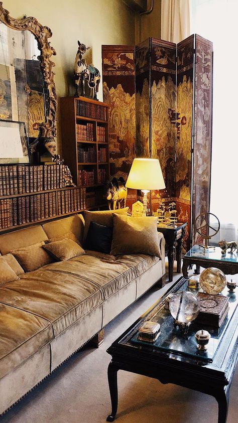 Paris Apartments, A Living Room, Beautiful Interiors, Coco Chanel, 인테리어 디자인, Great Rooms, Interior Inspiration, Room Inspiration, Bookshelves