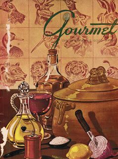 A Gourmet Find - The Culinary Cellar Gourmet Magazine, Cooking Magazine, Project Life Cards, Vintage Cooking, Vintage Magazines, Vintage Magazine, Magazine Art, Food Illustrations, All Art