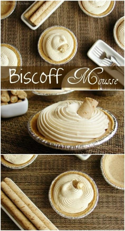 Biscoff Mousse Recipe | In Katrina's Kitchen Lotus Biscoff Mousse, Cookie Butter Mousse, Biscoff Whipped Cream, Biscoff Mousse Recipe, Biscoff Pie Recipes, Biscoff Pie, Biscoff Mousse, Cookie Butter Pie, Cookie Butter Recipes