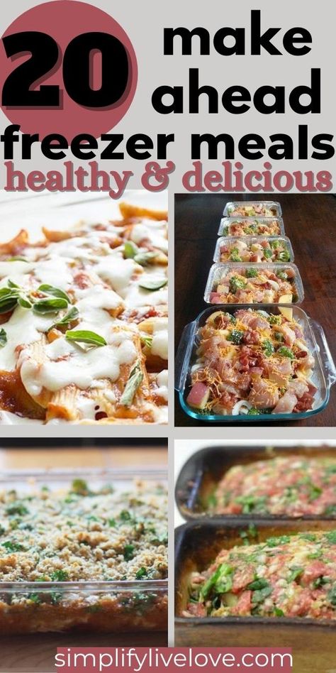 Make Ahead Freezer Enchiladas, Chicken Freezer Meals Make Ahead Healthy, Easy Meal To Freeze, Dinner To Freeze Make Ahead, Freezing Meals Recipes, Essen, Healthy Easy Freezer Meals, 15 Freezer Meals, Make Ahead Casseroles To Freeze Healthy