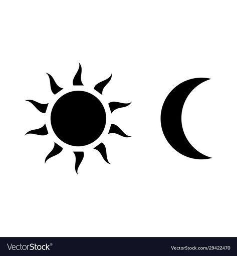 Sun And Moon Vector, Sun Icon, Moon Vector, Moon Icon, White Moon, Moon And Sun, Art Styles, Day And Night, Png Images