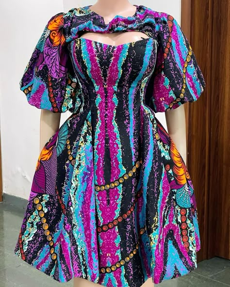 Ankara Flare Dress Styles, Ankara Flare Dresses, Short Flare Gown Styles, Ankara Flare Gown Styles, Short Gown Ankara Styles, Gown Ankara Styles, Ankara Short Flare Gowns, Short Flare Gown, Flare Gown Styles