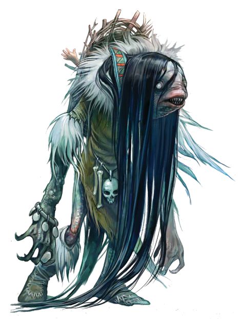 Inuit Mythology, Sea Hag, Sea Creatures Art, Monster Artwork, Fantasy Witch, Forgotten Realms, Dnd Monsters, Dungeons And Dragons Homebrew, Fantasy Monster