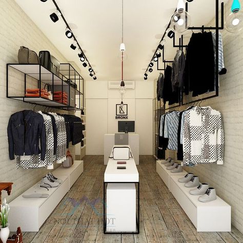 Display Ideas Retail, Wall Display Ideas, Fashion Shop Interior, Clothing Boutique Interior, A Clothing Store, Clothing Store Displays, Retail Store Interior Design, Clothing Store Interior, Clothing Store Design