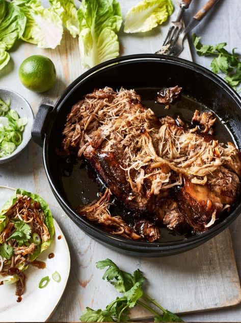 Pulled Pork Wraps, Pork Wraps, Pork Shoulder Recipes, Sweet Cooking, Healthy Comfort, Pulled Pork Sandwich, Slow Cooker Recipes Healthy, Slow Cooker Pork, Healthy Comfort Food