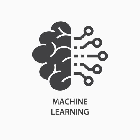 Machine learning icon. Artificial intelligence, smart machine logo template. Vector illustration. Machine Learning Illustration, Logo Intelligent, Learning Illustration, 2025 Goals, Machine Logo, Nlp Techniques, Tatuagem Masculina Pequena, Learning Framework, Learning Logo