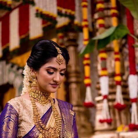 1,013 likes, 1 comments - chetnamallya_makeupartist on August 9, 2022: "Fresh take on a traditional South Indian muhurtham look. Hair & Makeup for @meghanabalkatti For..." Muhurtham Look, South Indian Makeup, Makeup Course, Indian Makeup, Bridesmaid Makeup, South Indian Bride, August 9, Professional Makeup, Makeup Inspo