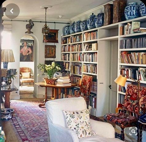 London Library, Salon Blue, Book Rooms, Robert Kime, London Interior Design, English Interior, London Interior, English Decor, Canal House