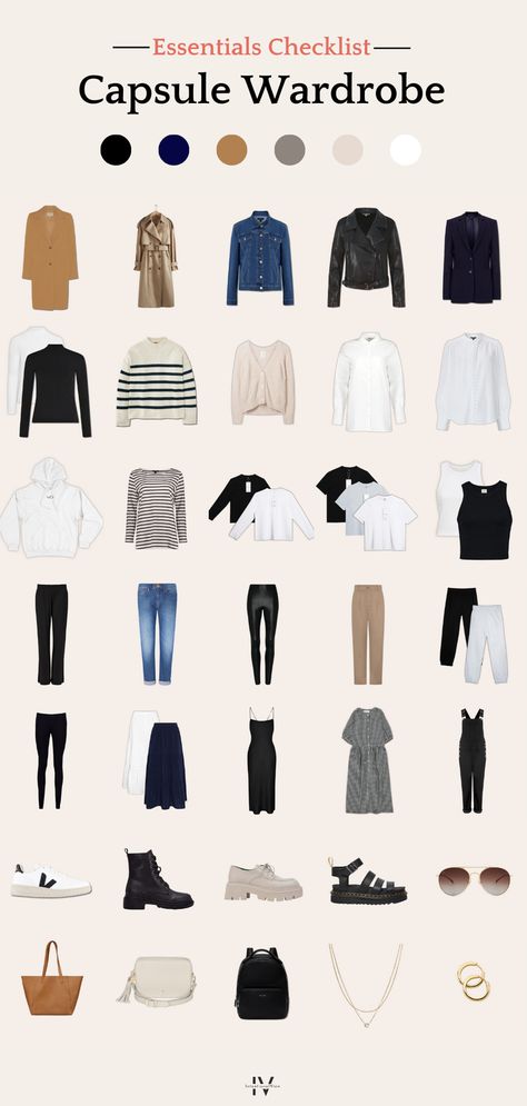 Want to reduce decision fatigue and always look effortlessly put together? 🙋‍♀️ Discover the foundational pieces you'll never regret investing in with my Capsule Wardrobe Essentials Checklist! Find out where to shop and download your free style guide for outfit inspiration. 🤍 Fashion Categories List, Capsule Wardrobe 2025, Staple Pieces For Wardrobe, Collage Essentials, Basic Clothes Essentials, Timeless Wardrobe Essentials, Capsule Wardrobe 2020, Marvel Inspired Outfits, Ultimate Capsule Wardrobe