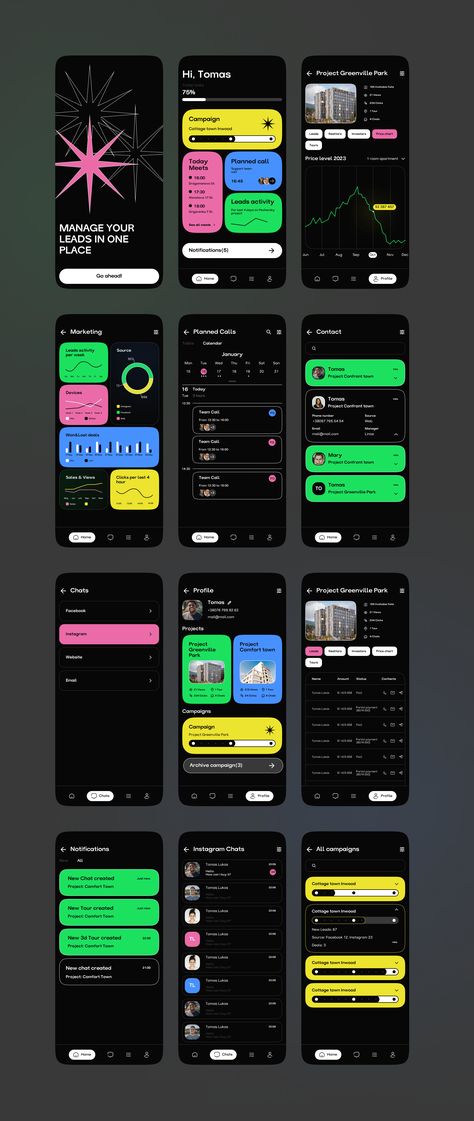 Real Estate Dashboard | UI/UX on Behance Black App Design, Menu App Design, Onboarding Screens Ui Design, Retro Ui Design, Dashboard Design Mobile, Dashboard Design Ui, App Dashboard Ui, Mobile Dashboard Ui, Modern App Design