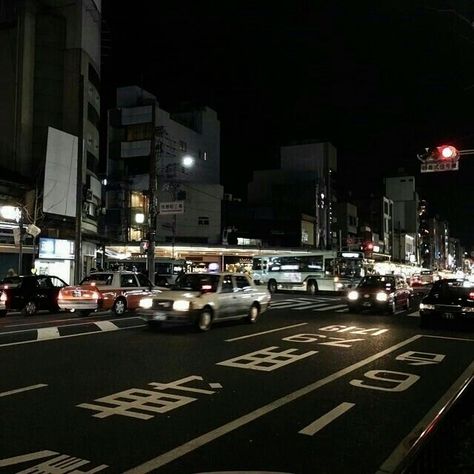 #city #night #lights #citylights #dark #photography #aesthetic #japan Street At Night, At Night, Japan, Cars