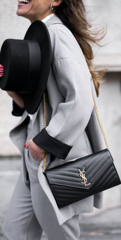 Ysl Woc Outfit, Ysl Wallet On Chain Outfit, Wallet On Chain Outfit, Woc Outfit, Ysl Envelope Chain Wallet, Ysl Kate Bag, Saint Laurent Wallet On Chain, Ysl Woc, Ysl Wallet On Chain