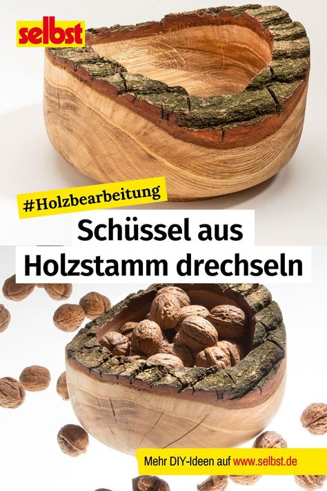 #Drechseln ist ein #Handwerk, bei dem man ein Leben lang lernt. Wir zeigen hier ein #Projekt für #Anfänger. Die #Holzschüssel lässt sich relativ einfach #herstellen. Dog Bowls, Bowl, Wood, Quick Saves