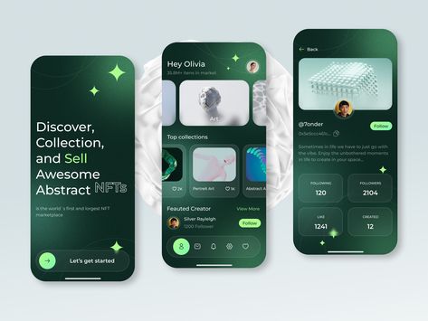 Gradient App Design, Futuristic App Design, Glassmorphism Ui, Ui Design Principles, App Design Layout, Restaurant Website, Ui Design Website, Nft Marketplace, Website Design Layout