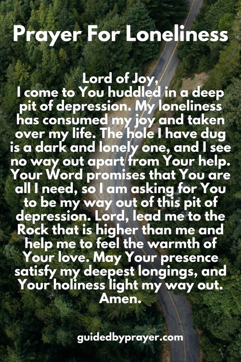 Prayers About Loneliness, Prayer For Loneliness, Energy Healing Quotes, Prayer For Worry, Prayer Guide, Prayer For Guidance, Fall Coloring, Feeling Of Loneliness, Prayer Changes Things