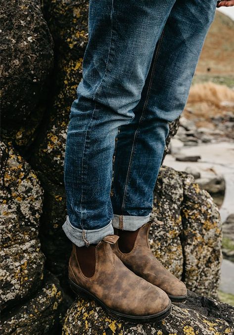 Blundstone USA - Casual Boots For Men, Women & Kids, Work Boots Mens Outfits With Blundstones, Blundstone Aesthetic, Blundstone Outfit Mens, Mens Blundstone Outfit, How To Style Blundstone Boots, Blundstone Boots Mens, Blundstone Outfit, Casual Boots For Men, Mens Blundstone