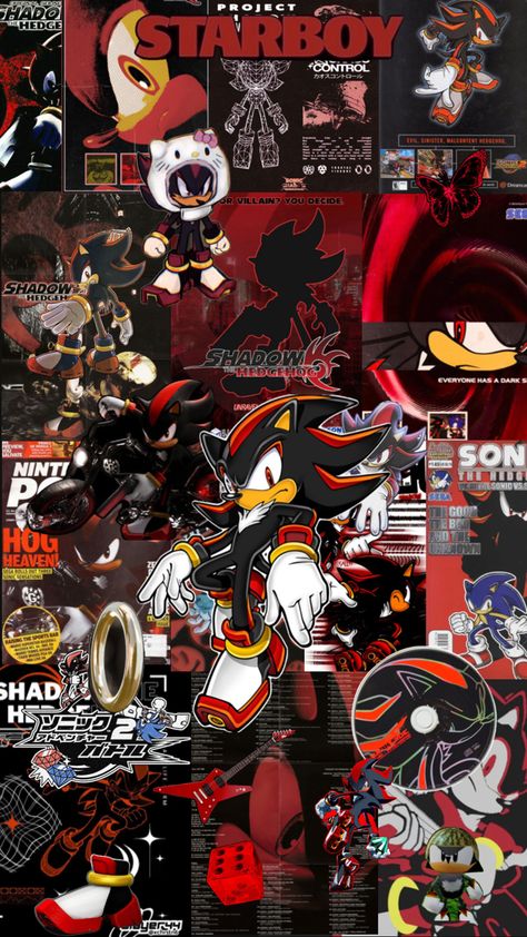 e Kawaii, Hedgehog Wallpaper, Shadow Theme, Sonic Adventure, Wallpaper Y2k, Sonic And Shadow, Sonic Boom, Character Wallpaper, Sonic Art