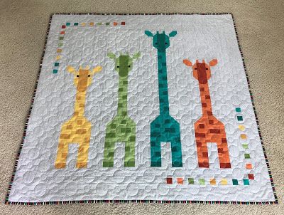 NeedledMom: Elephants and Giraffes, Oh My Baby Boy Quilt Patterns Free, Giraffe Quilts, Kids Quilts Ideas, Giraffe Baby Quilt, Baby Quilts Easy, Giraffe Quilt, Quilts For Babies, Animal Baby Quilt, Boys Quilt Patterns