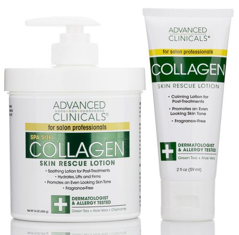 Advanced Clinicals Collagen Body Butter Moisturizer Lotion & Face Cream | Dry Skin Rescue Collagen Lotion | Skin Tightening Cream & Firming Lotion | Body Skin Care Products, 16Oz + 2Oz Travel Size Body Skin Care Products, Collagen Moisturizer, Aloe Vera For Skin, Skin Tightening Cream, Firming Lotion, Collagen Cream, Skin Lotion, Dry Skin Care, Face Lotion