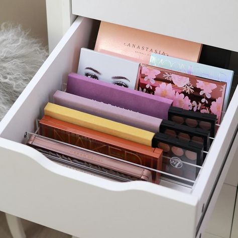 Ikea Alex Drawers Makeup, Makeup Organiser Ikea, Makeup Organization Ikea, Ikea Makeup Storage, Acrylic Makeup Organizers, Ikea Makeup, Ikea Alex Drawers, Beauty Room Vanity, Alex Drawer