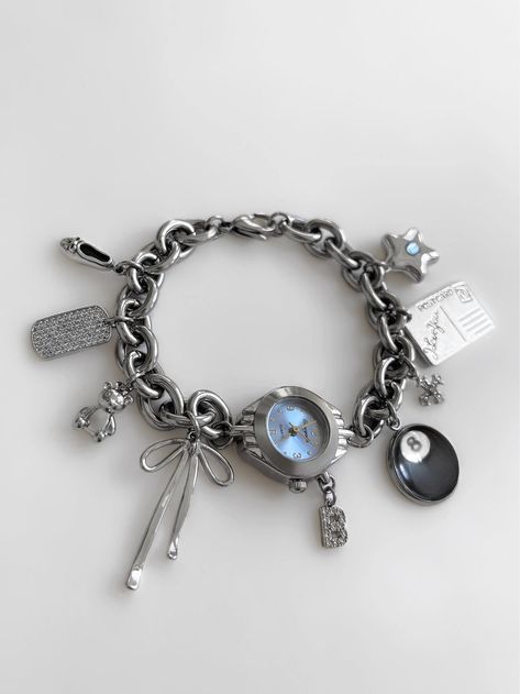 BRACELETS - FIVE FOURTY NINE Blue Accessories Aesthetic, Jewels Aesthetic, Aesthetic Watches, Aesthetic Watch, Bedazzled Jewelry, Bracelets Watch, Watch Aesthetic, Xoxo Jewelry, Bows Coquette