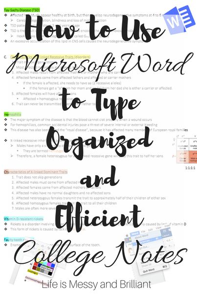 Learn a couple of awesome tips and tricks to learn how to use Microsoft Word to Type Organized and Efficient College Notes College Organisation, Note Taking Methods, College Notes Organization, Studie Hacks, Note Taking Tips, Excel Formulas, Study Buddy, To Do Planner, College Notes