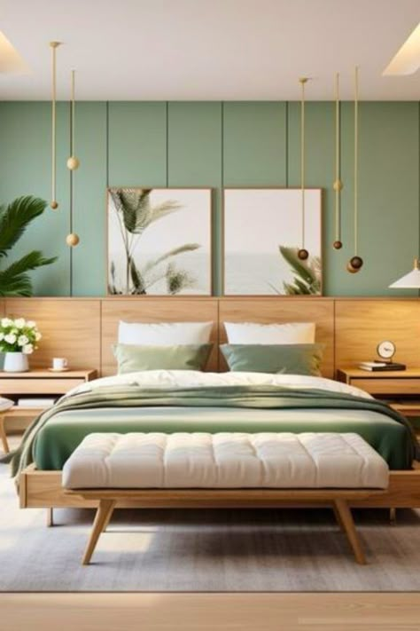 30 Japandi Bedroom Ideas For 2024 – The Crafty Hacks Japandi Bedroom Wall Color, Mid Century Bedroom Aesthetic, Studio Condo Design, Modern Japanese Bedroom, Japanese Bedroom Ideas, Boho Japandi, Mid Century Modern Bedroom Design, Japandi Bedroom Ideas, Mcm Bedroom