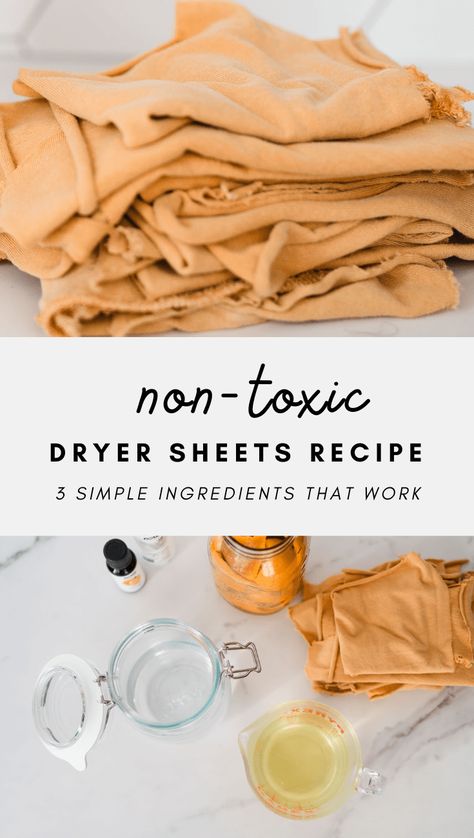 How to make Non-toxic Dryer Sheets Home Made Dryer Sheets Diy, Diy Laundry Dryer Sheets, Diy All Natural Dryer Sheets, Diy Fabric Softener Sheets, Diy Non Toxic Dryer Sheets, Make Your Own Dryer Sheets, Diy Natural Dryer Sheets, Natural Dryer Sheet Alternative, Diy Non Toxic Laundry Soap