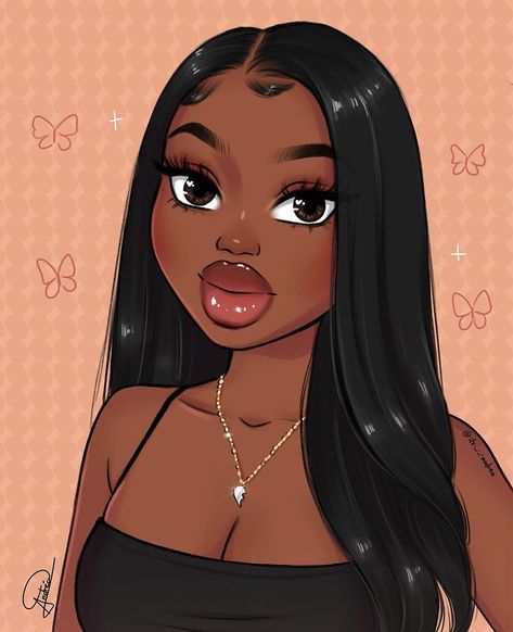 💕A N D R € A💕 | ✨✨ . . . #draw #art #digitalart | Instagram Me Profile Picture, Cartoon Drawing Style, Girly Pics, Profile Picture For Girlies, Girly Insta Profile Pic, Girly Pictures Instagram, Black Cartoon Girl, Black Baddie Cartoon, Vinyl Drawing